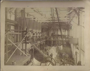 Norfolk Beet Sugar Factory,Nebraska,NE,c1900,Interior,Men,Stairs,Madison County 